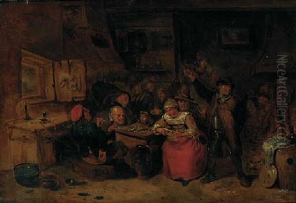 Peasants Making Merry In A Tavern - view 1