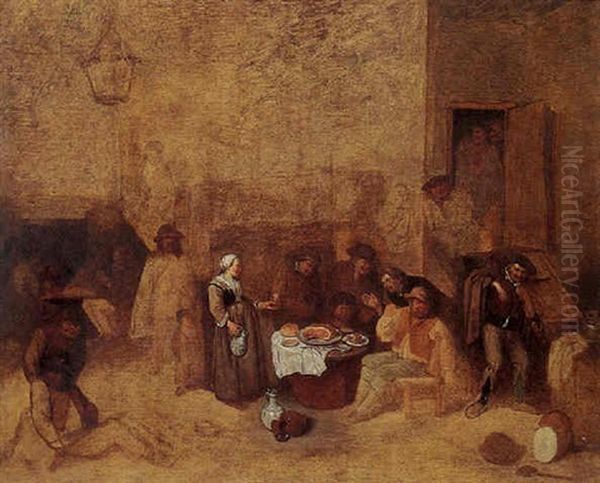 Peasants In A Tavern - view 1
