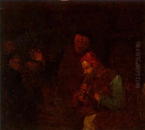 Peasants Making Music In A Tavern - view 1