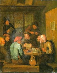 Boers Singing In A Tavern Interior