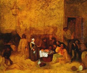 Tavern Scene by Egbert Van Heemskerck