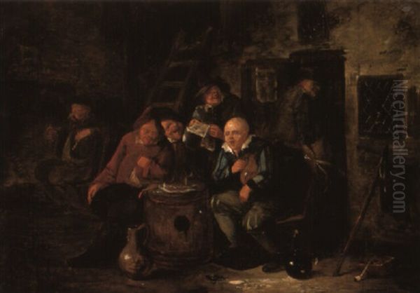 Peasants In A Tavern - view 1