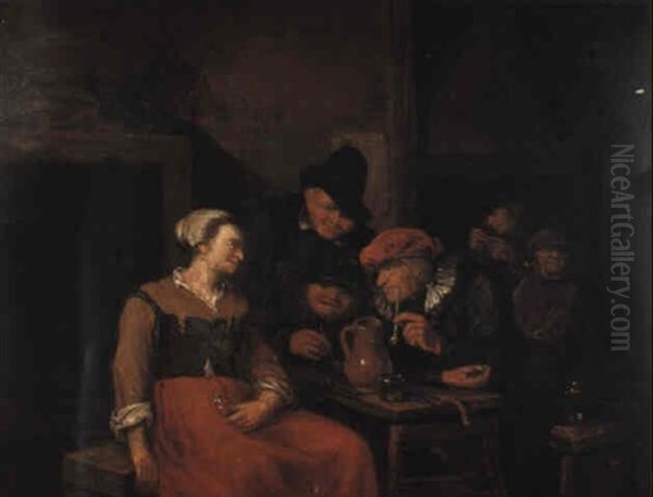 Peasants In A Cottage Interior - view 1