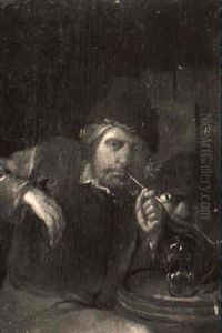 Boors Smoking by Egbert Van Heemskerck