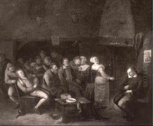 Figures Merrymaking In A Tavern Interior Figures Merrymaking In A Tavern Interior