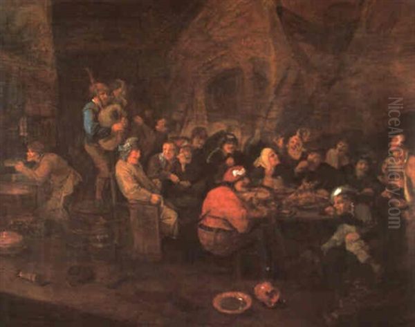 Feiernde Bauern Im Wirtshaus - view 1