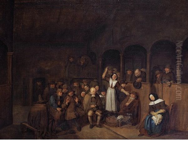 A Quakers Meeting by Egbert van Heemskerck the Younger
