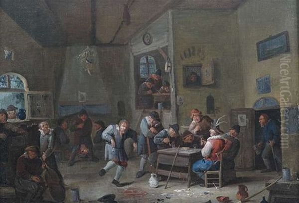 Wirtshausinterieur Mit Zechenden Bauern - view 1