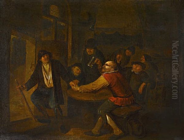 Peasants Drinking In A Tavern Interior - view 1