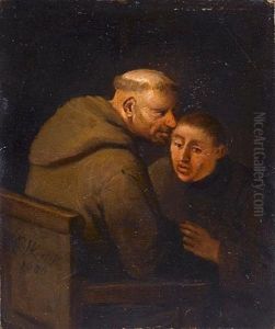 Two Franciscan Monks by Egbert van Heemskerck the Younger