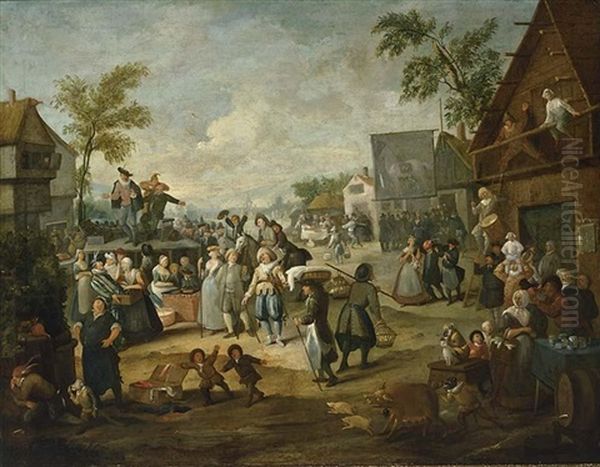 A Fair With A Quack Pulling Teeth In A Village - view 1