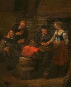 Paysans Jouant De La Musique Dans Une Auberge by Egbert van Heemskerck the Younger