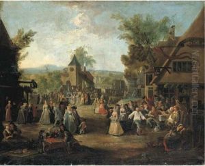 A Town Kermesse by Egbert van Heemskerck the Younger