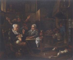 Peasants Drinking And Smoking In A Tavern