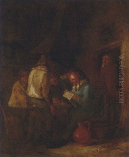 Boors Drinking In A Tavern - view 1