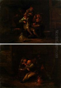 Topers In A Tavern Interior