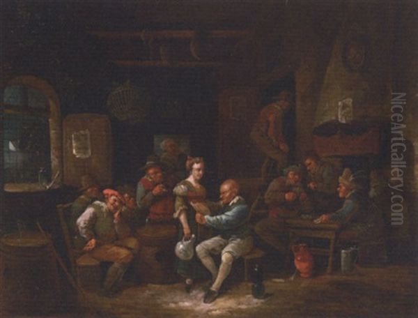 Boors Drinking And Gambling In A Tavern - view 1