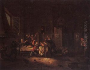 Peasants Brawling In A Tavern