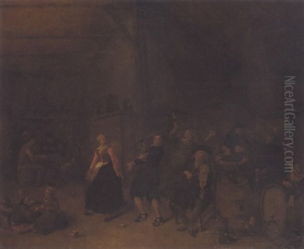 A Tavern Scene With Musicians - view 1