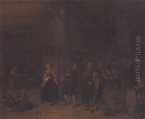 A Tavern Scene With Musicians by Egbert van Heemskerck the Younger