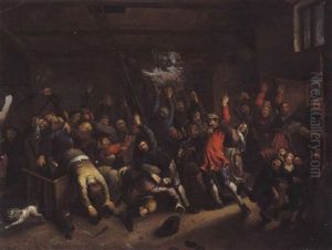 Scene De Rixe by Egbert van Heemskerck the Younger