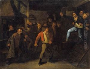 Gevechtsscene by Egbert van Heemskerck the Younger