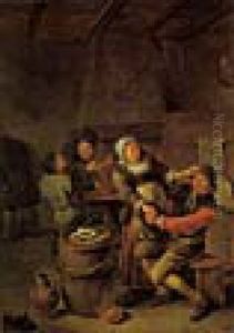 Frohliche Zecher Im Wirtshaus