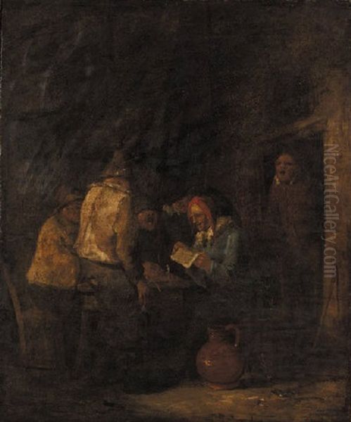 Boors Singing In A Barn - view 1