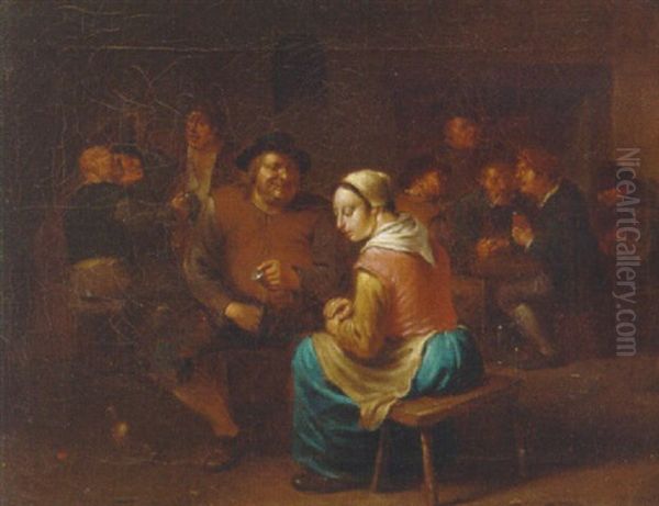 Boors Carousing In An Inn, With A Courting Couple - view 1