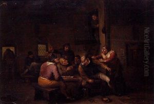 Reunion Des Paysans Dans Une Auberge by Egbert van Heemskerck the Younger