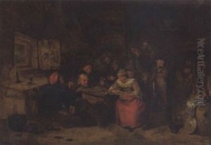 Interior With Peasants At A Repast Interior With Peasants At A Repast