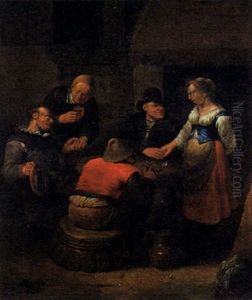 Zechende Bauern Im Wirtshaus by Egbert van Heemskerck the Younger