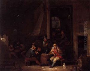 Peasants Smoking And Drinking In An Inn