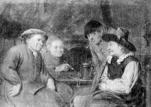 A Tavern Interior With Topers Smoking At A Table by Egbert van Heemskerck the Younger