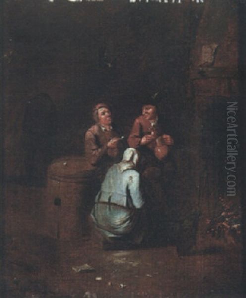 Interior With Boors Smoking And Drinking - view 1