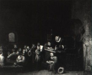 The Interior Of A Schoolroom by Egbert van Heemskerck the Younger