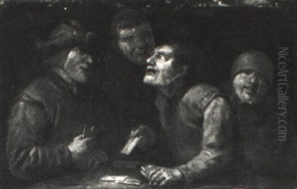 Boors Playing At Cards - view 1