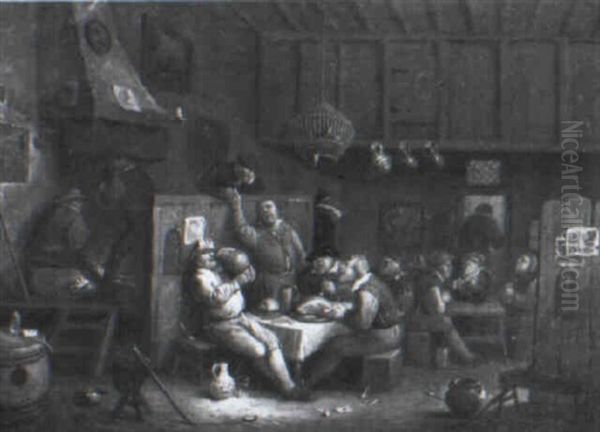 Boors Merry-making In A Tavern - view 1