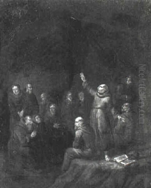 Monks In A Cavern - view 1