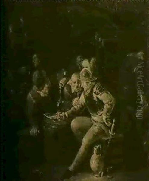 Zechende Bauern Mit Einem Soldaten In Einem Wirtshaus - view 1