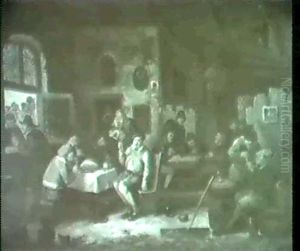 Im Wirtshaus. by Egbert van Heemskerck the Younger
