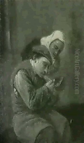 A Peasant Smoking A Pipe In An Inn - view 1