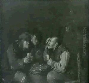 Les Joueurs De Des; & Les Joueurs De Cartes by Egbert van Heemskerck the Younger