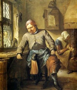 A Cobbler And His Family In An Interior