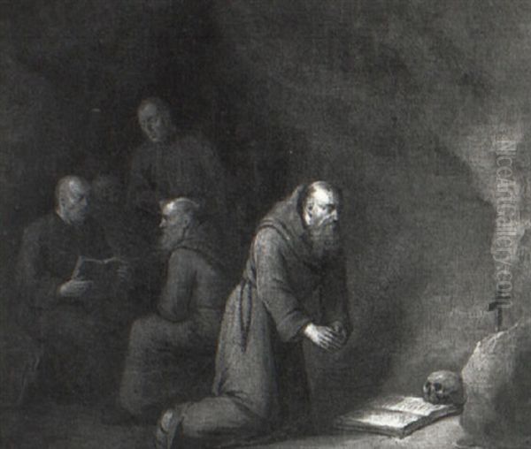 Hermit Monks In A Grotto - view 1