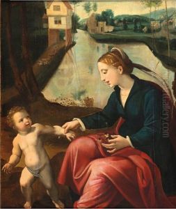 Vierge A L"enfant by Maerten Jacobsz van Heemskerck