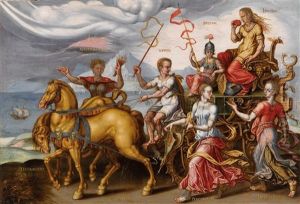 Allegorie Der Abundantia (+ Allegorie Der Invidia; Pair) by Maerten Jacobsz van Heemskerck