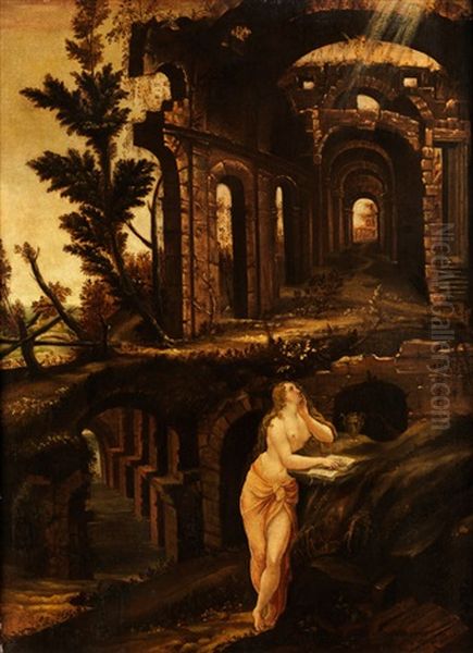 Ruinenlandschaft Mit Der Busserin Magdalena - view 1