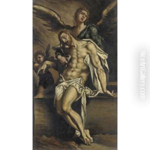 Cristo Sorretto Dagli Angeli by Maerten Jacobsz van Heemskerck