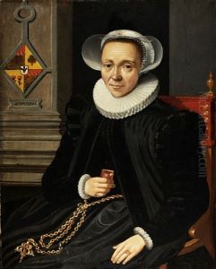 Portrait Einer Hollandischen Burgersfrau Mit Halskrause by Maerten Jacobsz van Heemskerck